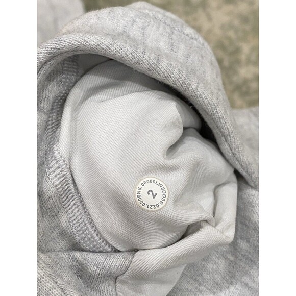 Lululemon Scuba Jogger Pants Sz 2 Light Gray High Rise Fleece Athletic Comfy - Picture 5 of 6